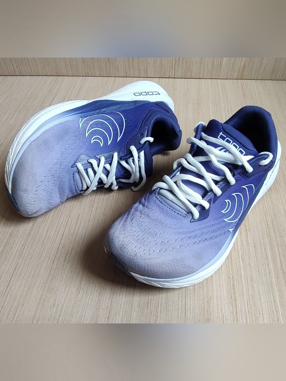 Topo Women Phantom 4 Running Road  Lace Up Sneakers Purple Blue Walking 9 White